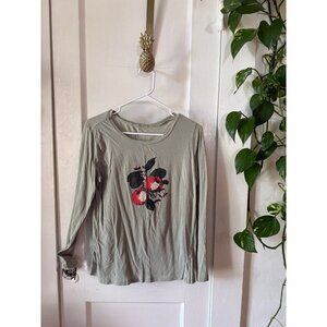 LOFT outlet women’s size medium floral long sleeve shirt